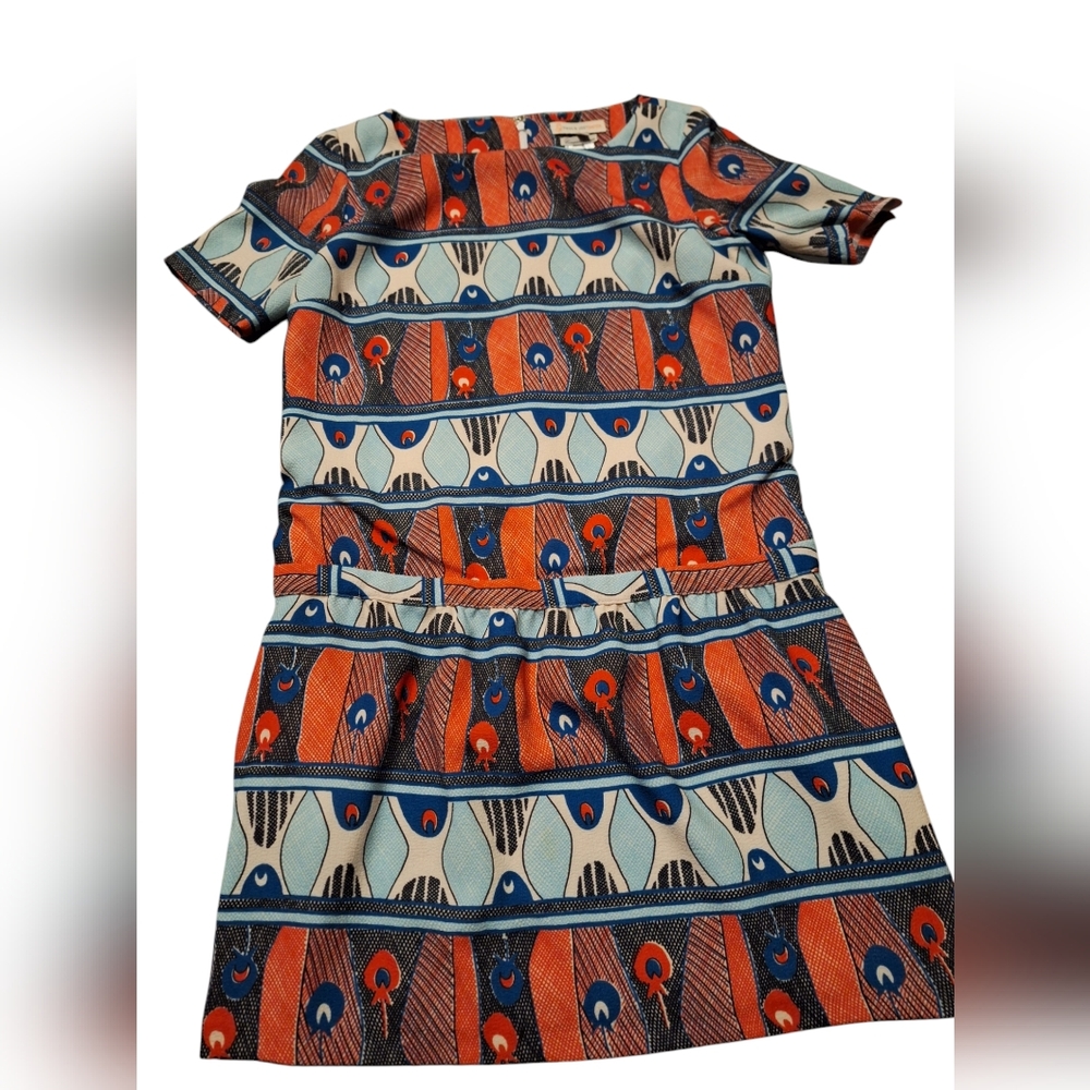 Paul and Joe Sister Aztec Geometric Guadeloupe drop waist dress size small